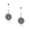 Sterling Silver Flower Pawer Earrings