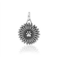 Sterling Silver Flower Pawer Pendant