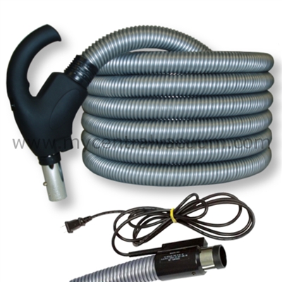 Comfort Grip Central Vacuum System Hose with Power Cord and Two-Way Switch