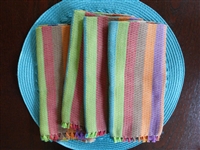 Holi Hand Woven Striped Napkins - 4 per set