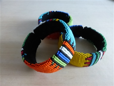 Beaded Zulu Bangle Bracelet - Large