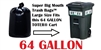 64 Gallon Trash Bag Garbage Can Liners