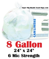 8 Gallon Trash Bags Clear