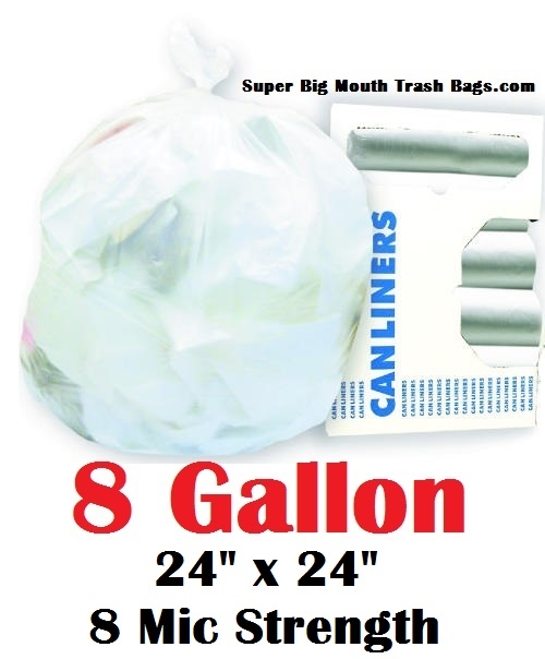 FREE SHIPPING! 8 Gallon Garbage Bags 8 Gallon Trash Bags 8 GAL Can