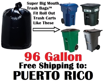 PUERTO RICO Shipping 96 Gallon Garbage Bags