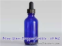 60 ml blue glass bottle