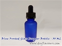 Blue Frosted Glass Dropper Bottle - 30 ML