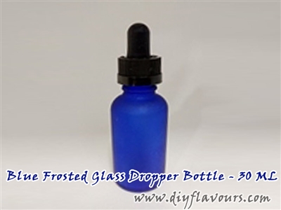 Blue Frosted Glass Dropper Bottle - 30 ML