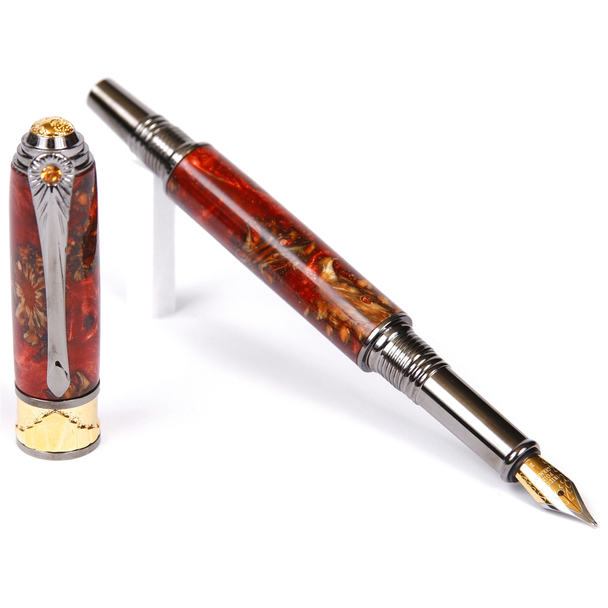 Art Deco Fountain Pen - Copper Pine Cone