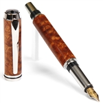 Baron Fountain Pen - Afzilia Snakeskin