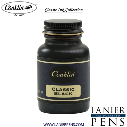 Conklin Classic Black Ink Bottle 60ml by Lanier Pens, lanierpens, lanierpens.com, wndpens, WOOD N DREAMS, Pensbylanier