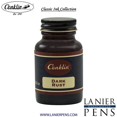 Conklin Dark Rust Ink Bottle 60ml by Lanier Pens, lanierpens, lanierpens.com, wndpens, WOOD N DREAMS, Pensbylanier