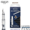 12 Pack Conklin Ink Cartridges - Brown By Lanier Pens