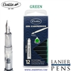 12 Pack Conklin Ink Cartridges - Green By Lanier Pens