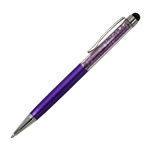 Crystalline Stylus Purple Ball Point Pen