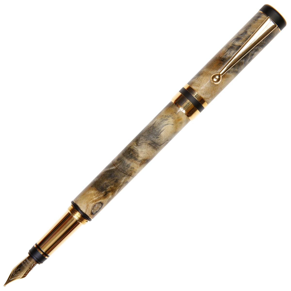 Classic Elite Fountain Pen - California Buckeye Burl