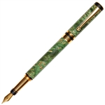 Classic Elite Fountain Pen - Green Maple Burl