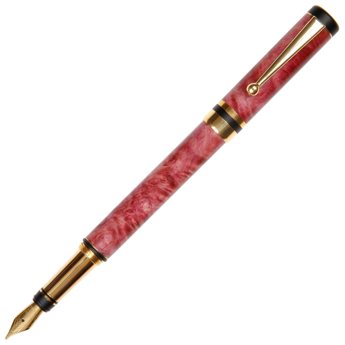 Classic Elite Fountain Pen - Red Maple Burl