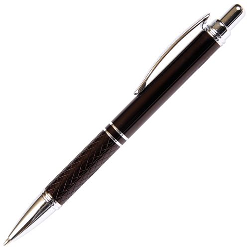 A200 Series Promotional Click Activated Ball Point Pen with a Black aluminum body - Lanier Pens