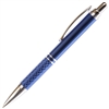 A202 Series Promotional Click Activated Ball Point Pen with a Blue aluminum body - Lanier Pens