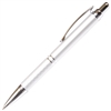 A204 Series Promotional Click Activated Ball Point Pen with a Silver aluminum body - Lanier Pens