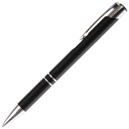 B200 Series Promotional Click Activated Ball Point Pen with a Black aluminum body - Lanier Pens