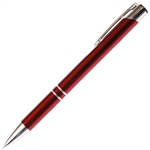 B201 Series Promotional Click Activated Ball Point Pen with a Red aluminum body - Lanier Pens