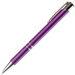 B209 Series Promotional Click Activated Ball Point Pen with a Purple aluminum body - Lanier Pens