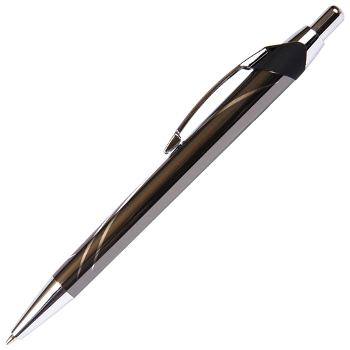 C206 Series Promotional Click Activated Ball Point Pen with a Gun Metal aluminum body - Lanier Pens