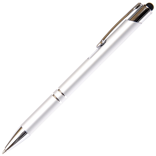 B203 Series Promotional Click Activated Ball Point Pen and Stylus with a Green aluminum body - Lanier Pens