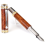 Majestic Fountain Pen - Amboyna Burl