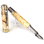 Majestic Fountain Pen - Buckeye Burl