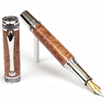 Majestic Fountain Pen - Afzilia Snakeskin