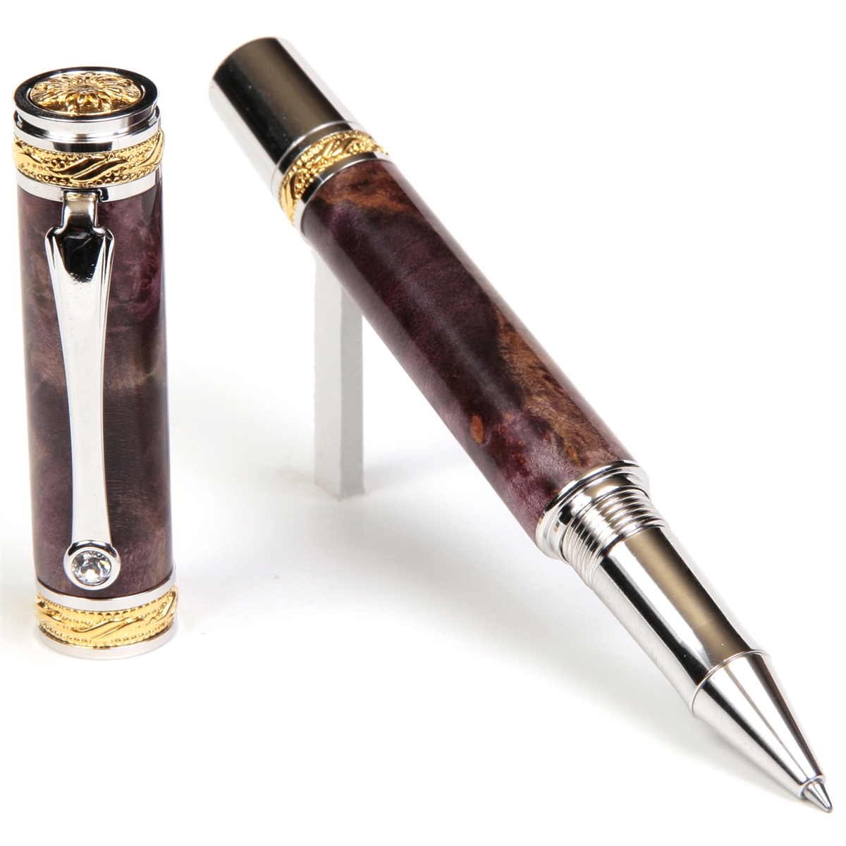 Majestic Rollerball Pen - Purple Maple Burl