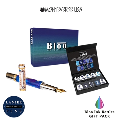 Monteverde MV12377 10 Piece Fountain Pen Ink Bottle Gift Set- Bloo Collection / Monteverde MV12377 Gift Set Bloo Collection Ink Bottle 10 Piece