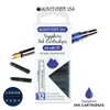 Monteverde G305SA Ink Cartridges Clear Case Gemstone Sapphire- Pack of 12 / Monteverde G305SA Sapphire Ink Cartridges Pack of 12