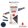 Monteverde G305VR Ink Cartridges Clear Case Gemstone Valentine Red- Pack of 12 / Monteverde G305VR Valentine Red Ink Cartridges Pack of 12