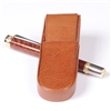 Tan Double Leather Pen Box Round by Lanier Pens, lanierpens, lanierpens.com, wndpens, WOOD N DREAMS, Pensbylanier