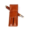 Tan Double Leather Pen Holder by Lanier Pens, lanierpens, lanierpens.com, wndpens, WOOD N DREAMS, Pensbylanier