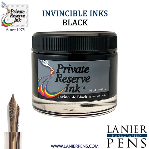 Private Reserve Ink Bottle 60ml - Invincible Ink Permanent Black (PR17037)