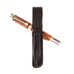 Black Single Leather Pen Holder by Lanier Pens, lanierpens, lanierpens.com, wndpens, WOOD N DREAMS, Pensbylanier