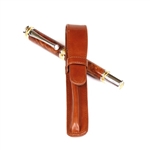 Tan Single Leather Pen Holder by Lanier Pens, lanierpens, lanierpens.com, wndpens, WOOD N DREAMS, Pensbylanier