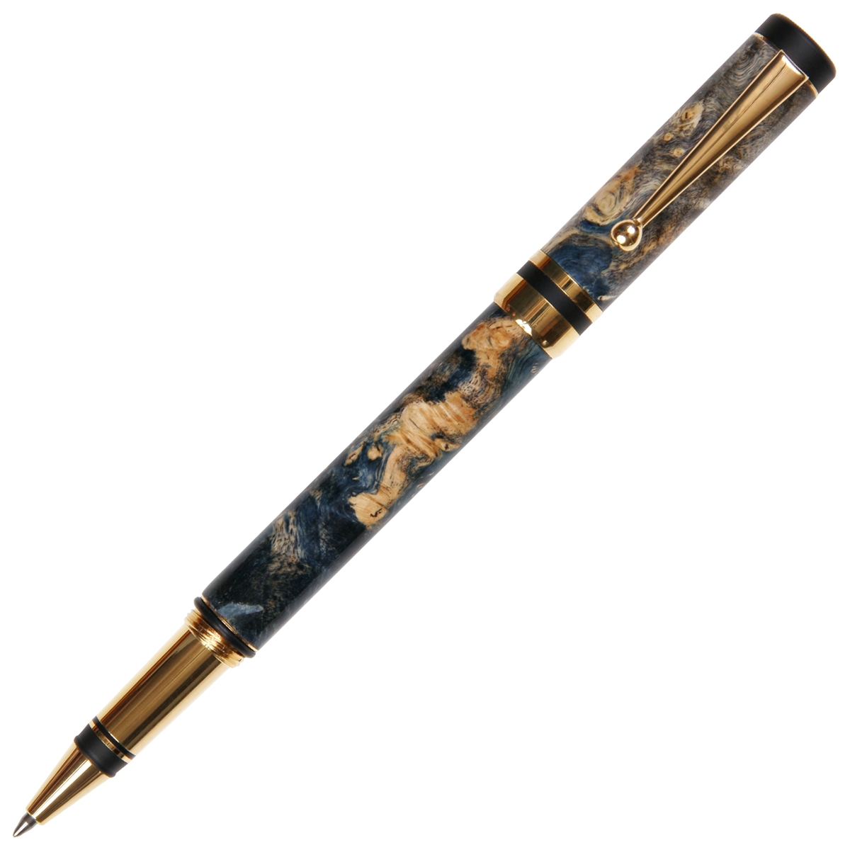 Classic Elite Rollerball Pen - Blue Maple Burl