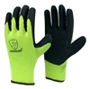 1 dozen (12 pairs) HI-Visible Green LATEX PALM COATED cotton flexible glove