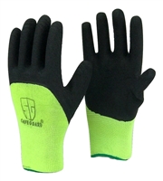 1 dozen (12 pairs) High visible Green LATEX PALM COATED Nylon flexible glove