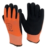 1 dozen (12 pairs) Hi-Visible orange Latex Coated Brushed Acrylic Thermal Glove