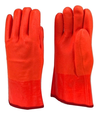 1 dozen (12 pairs) Safety Orange 12" Long PVC Gloves waterproof