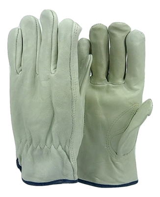 1 dozen (12 pairs) Cowhide Full Grade A leather work glove