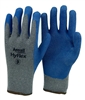 1 dozen (12 pairs) Blue LATEX PALM COATED Cotton flexible glove
