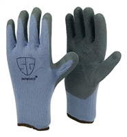 1 dozen (12 pairs) Gray LATEX PALM COATED Cotton flexible glove